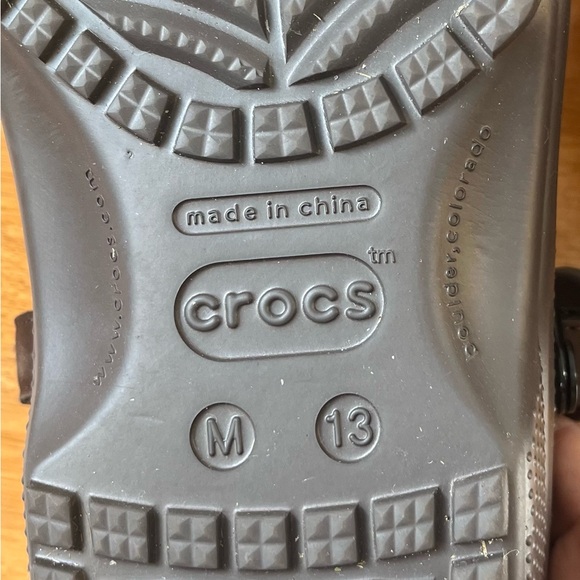 CROCS Men's Yukon Vista ll Dark Brown Clogs Sz 13 - Picture 8 of 8